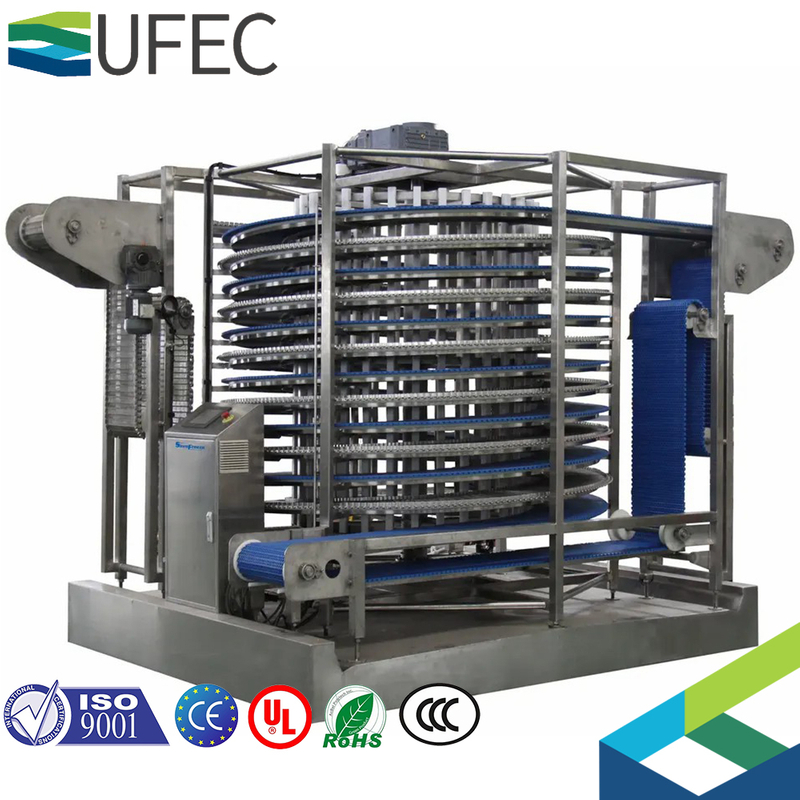 Congelador espiral iqf de acero inoxidable Congelador congelador espiral iqf para carne