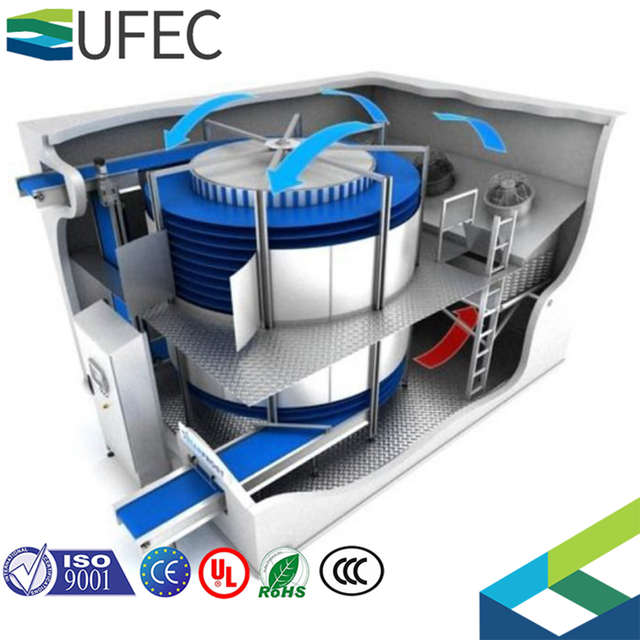 IQF Single Spiral Freezer para vegetales/carne/mariscos