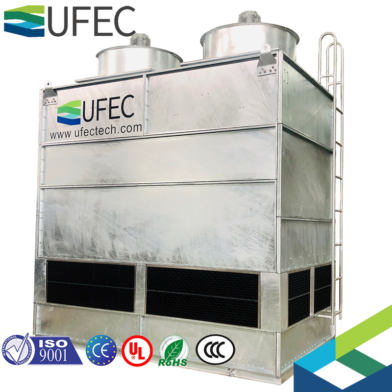 Condensador evaporativo de refrigeración de contraflujo de freón y amoníaco de acero inoxidable
