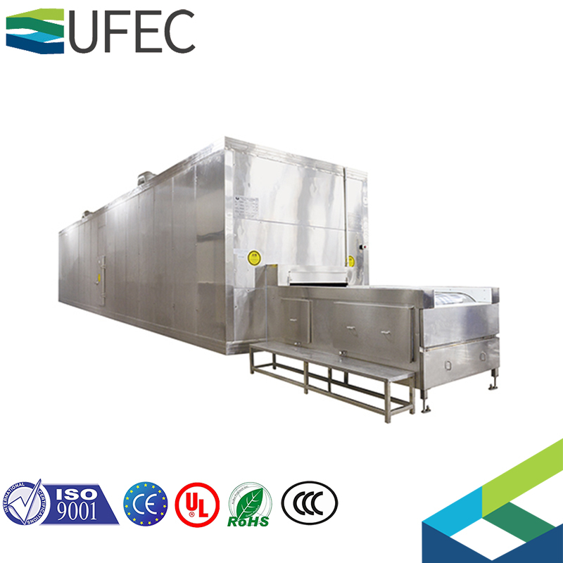 Congelador rápido automático de la ráfaga de aire de la máquina de congelación del túnel de congelación del congelador automático del túnel de 1000kg/h iqf