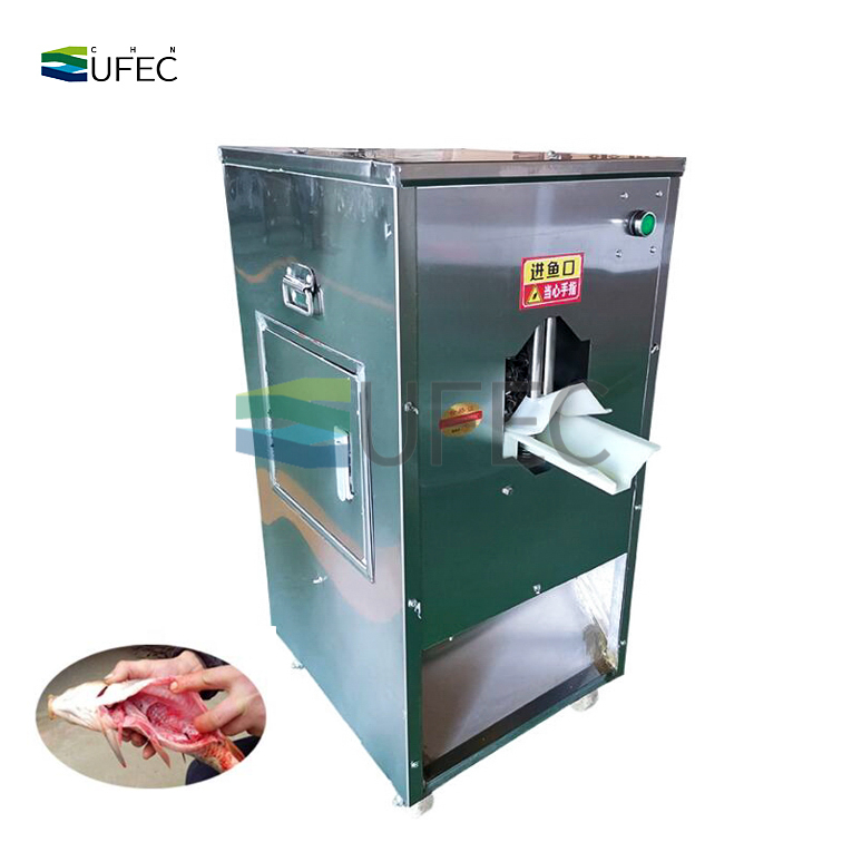 Máquina de vientre con apertura para eliminación de escamas de pescado