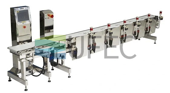 Máquina clasificadora de peso Clasificadora de peso en línea para la industria pesquera