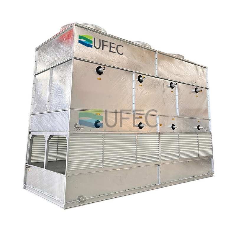Condensador evaporativo eficiente para refrigeración por compresor de refrigeración