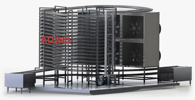 Freezer espiral IQF de grado profesional para un procesamiento eficiente de mariscos