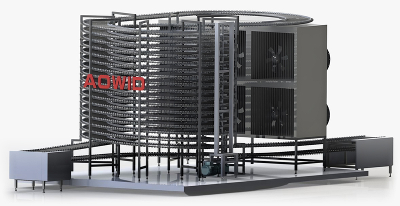 Freezer espiral IQF de grado profesional para un procesamiento eficiente de mariscos