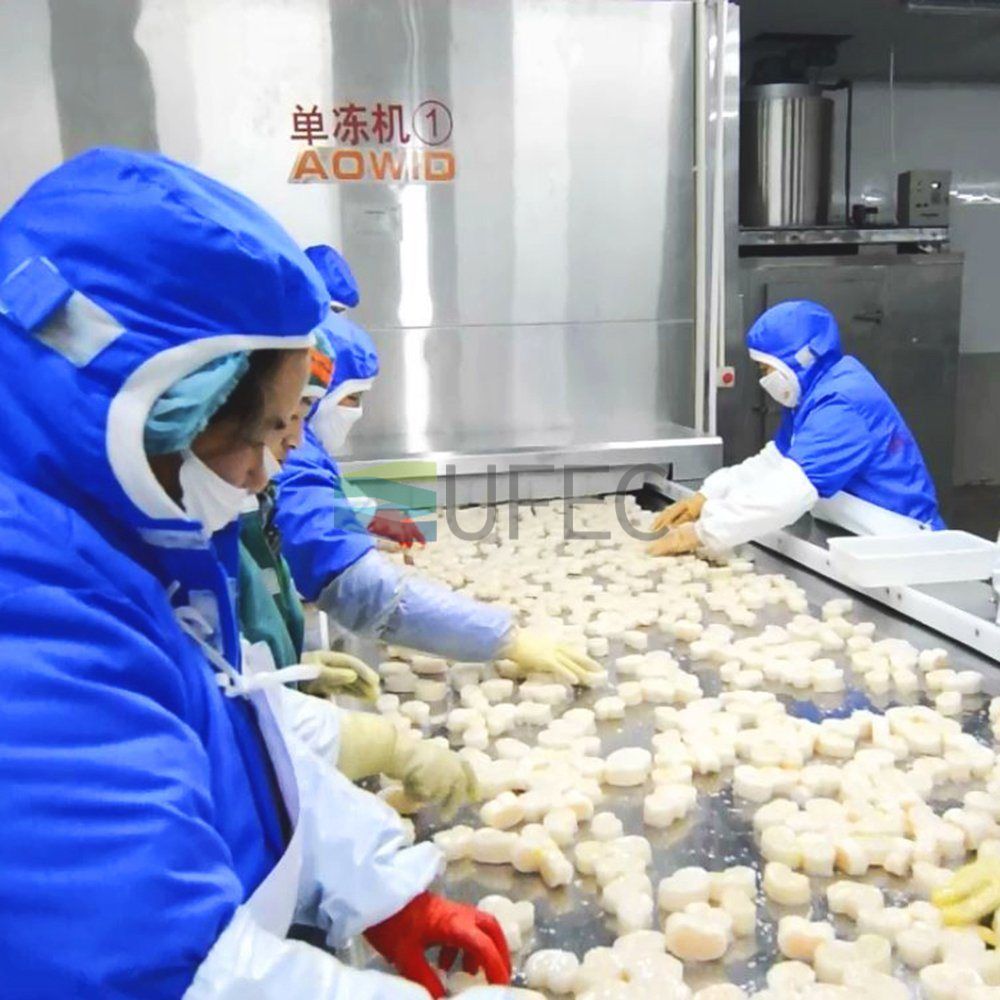 Congelador rápido industrial del túnel del congelador de los mariscos vegetales de la fábrica de China